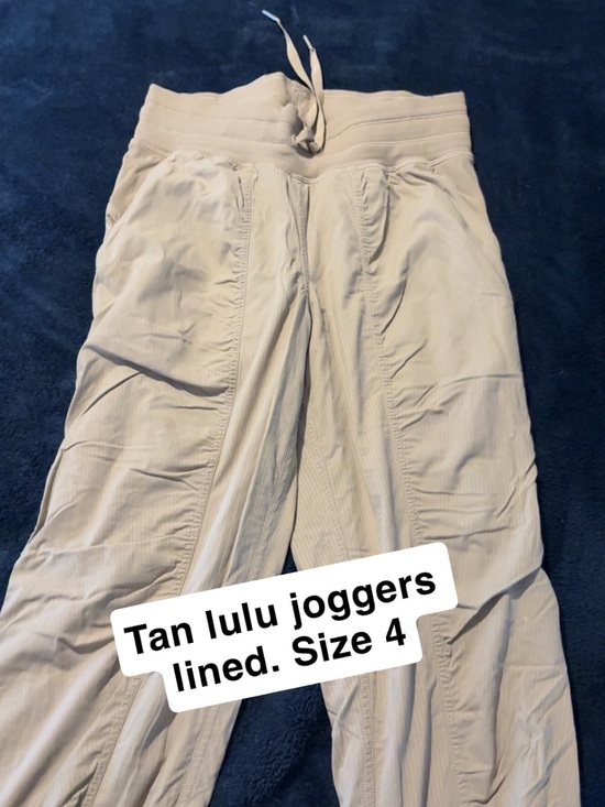 Lulus Pants - Tan Lulu Lemon Lined Joggers
